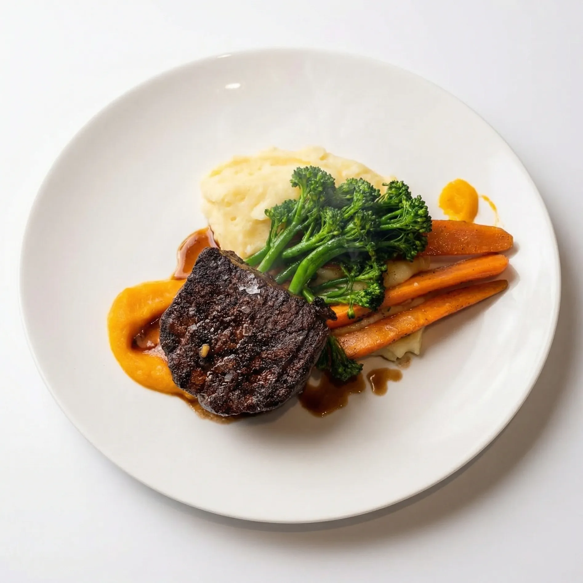 Striploin with Roasted Vegetables at La Torino Trattoria in Calgary, Alberta